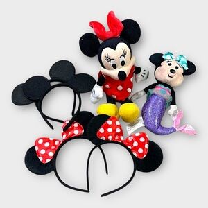 Disney Store Mickey Mouse & Friends Small Minnie Mouse Plush Toy Bundle